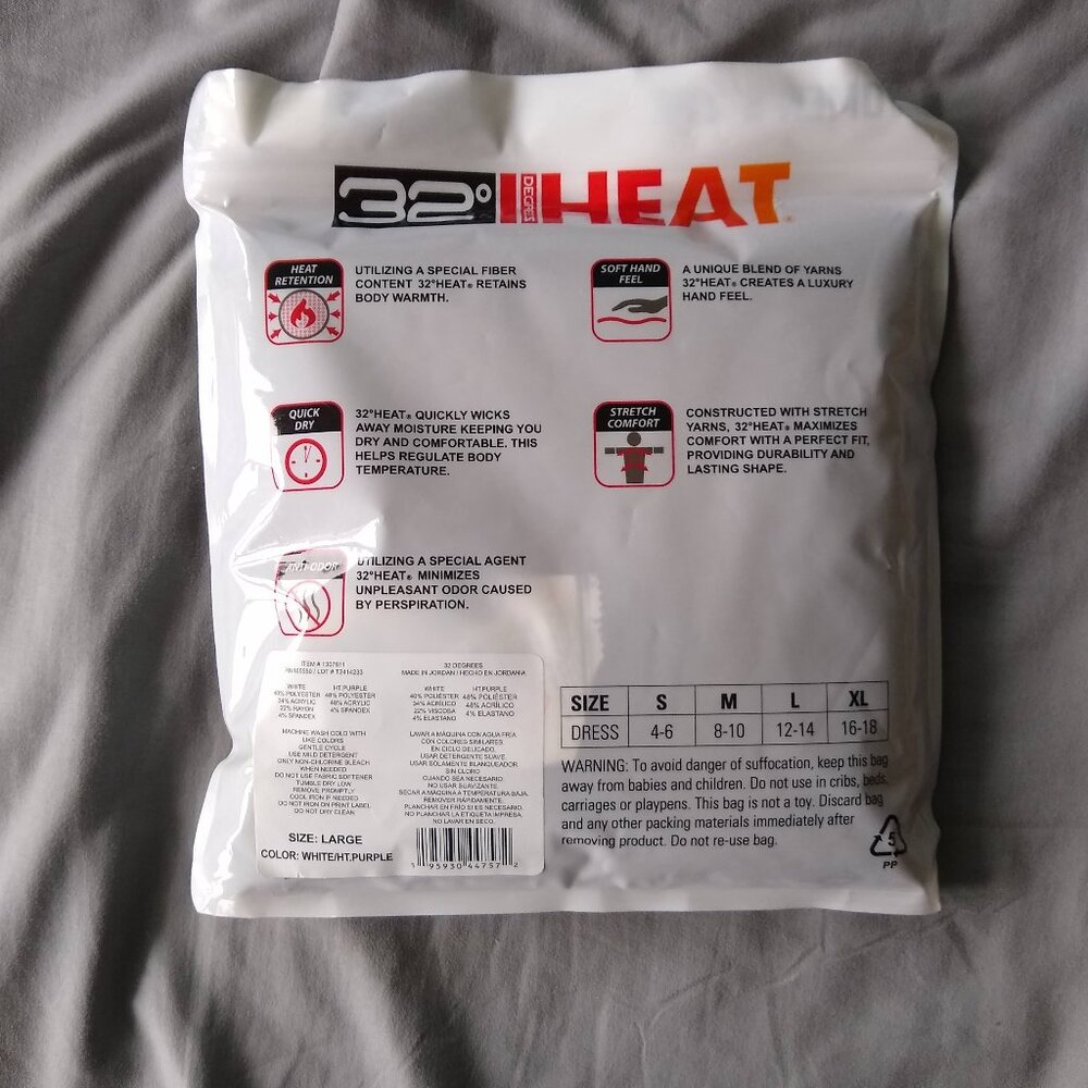 32 Degree Heat - Thermal 2-pack long sleeve scoop neck - NWT Large - Picture 2 of 2
